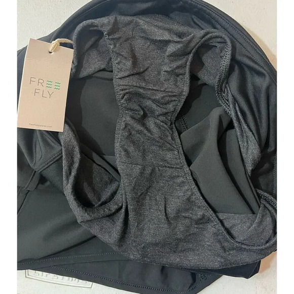 Free Fly Womens Bamboo Breeze Lined Black Shorts Size L 4 Inch Inseam - Picture 6 of 7